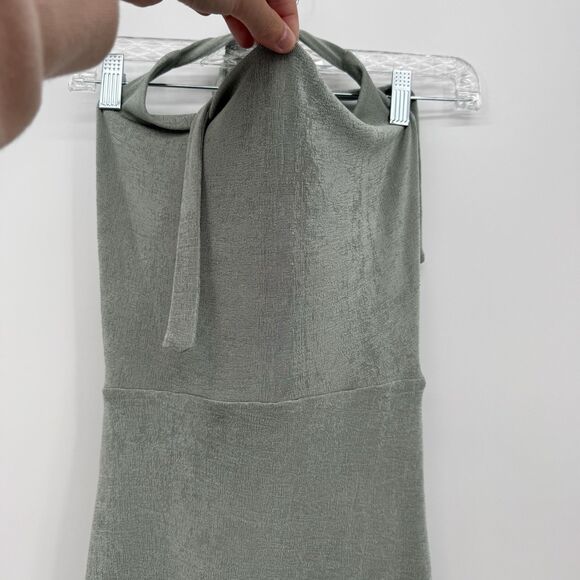 Saints & Secrets Green Formal Halter Long Dress Cowl Neckline Size Small - Picture 12 of 12